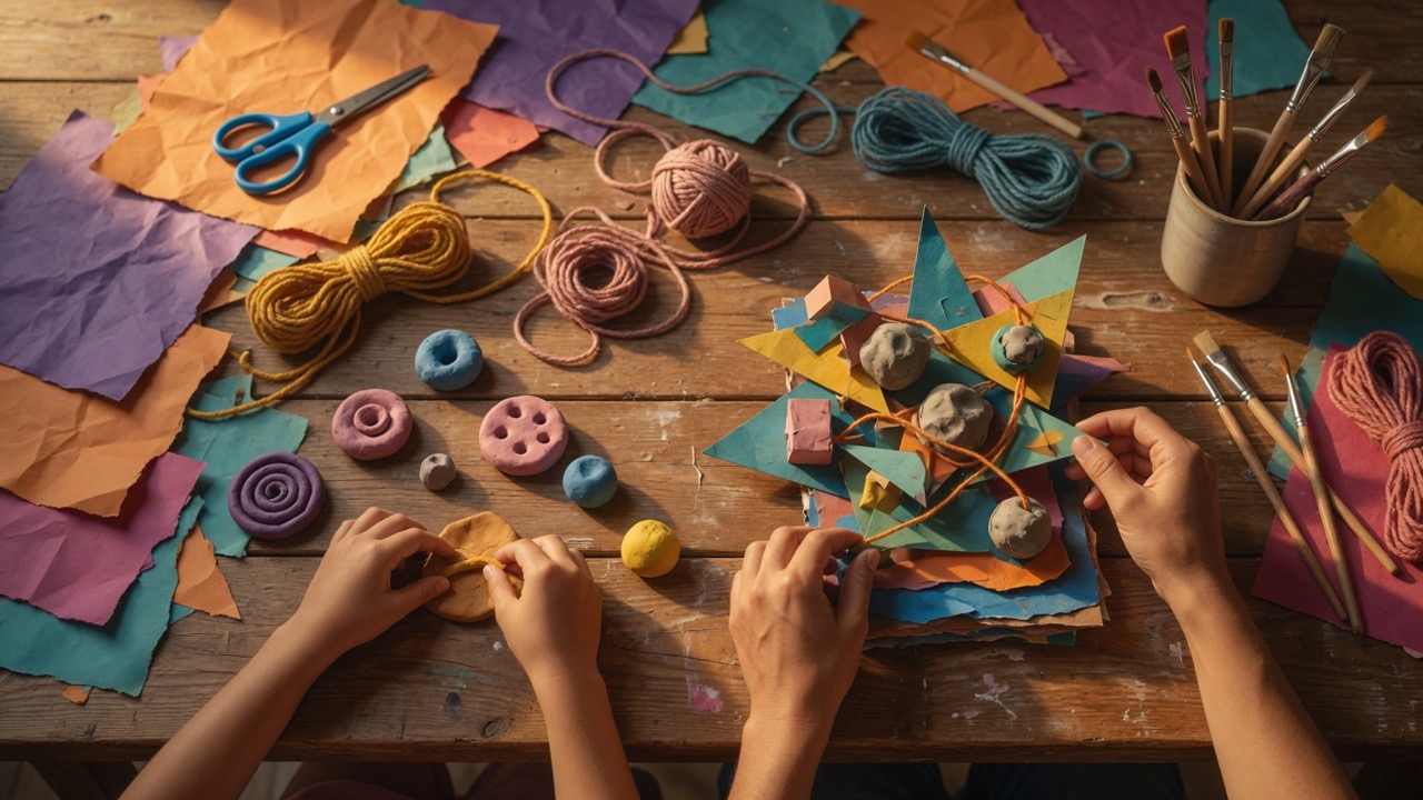 Paper-craft scene representing a private reading trail